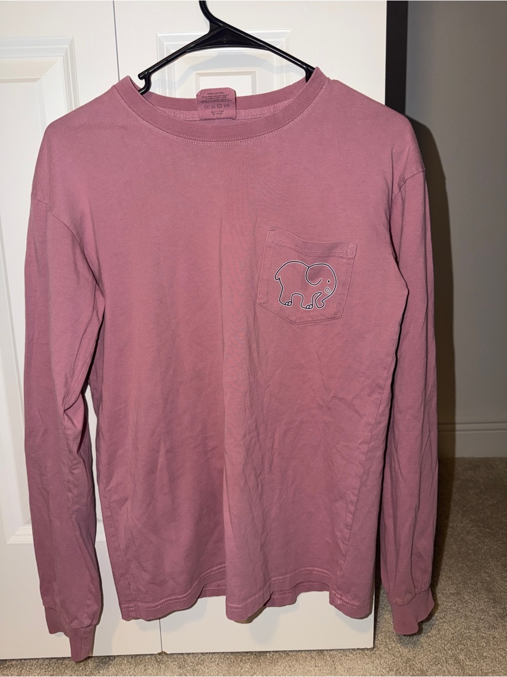 ivory ella Dusty Pink Tee with Elephant Tag